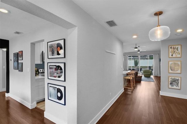 1322 N Bumby Ave, Orlando, FL 32803 - hall with recessed lighting and wood finished floors