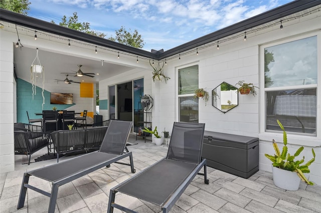 1322 N Bumby Ave, Orlando, FL 32803 - view of patio featuring a ceiling fan and outdoor dining area
