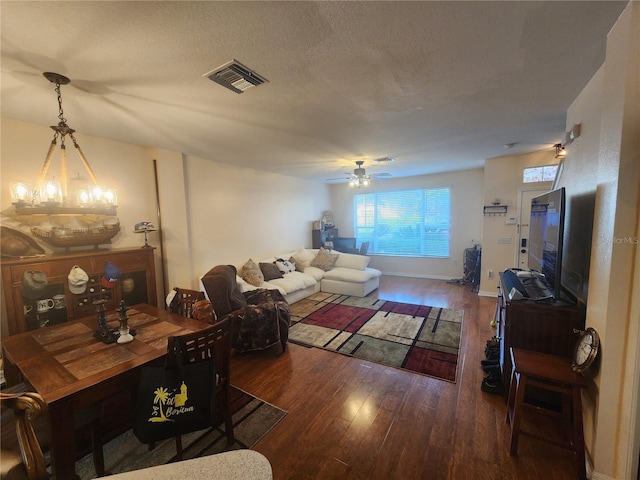 2247 Golden Oak Ln, Valrico, FL 33594 - living room featuring ceiling fan and wood finished floors