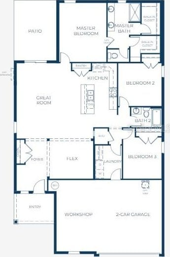 1892 NW 248th Way, Newberry, FL 32669 - view of home floor plan