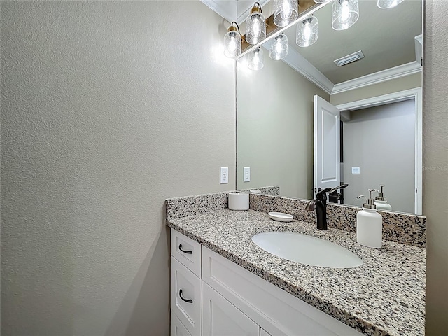 14243 County Road 450, Umatilla, FL 32784 - bathroom with crown molding and vanity