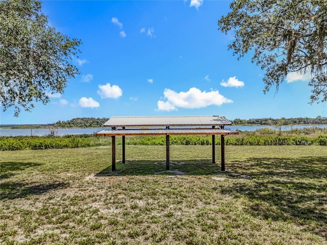 14243 County Road 450, Umatilla, FL 32784 - view of property's community featuring a water view, a lawn, and a gazebo
