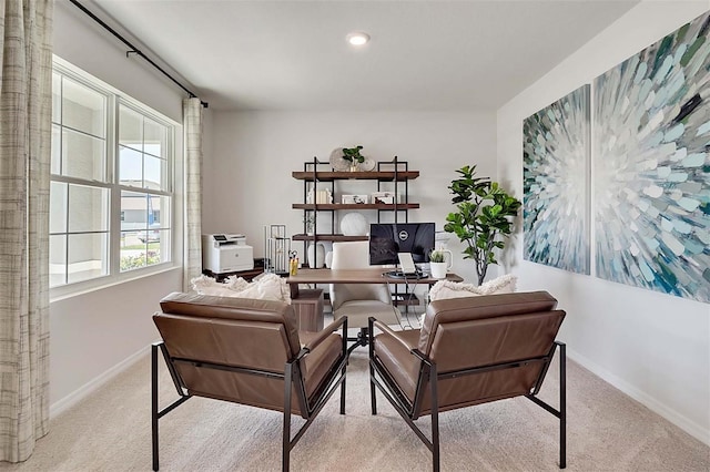 5157 Masser Rd, Saint Cloud, FL 34772 - carpeted home office featuring baseboards and recessed lighting