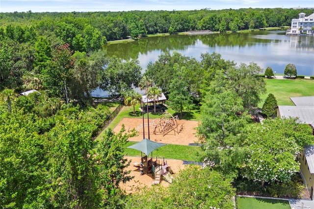 660 Celebration Ave Unit 250, Kissimmee, FL 34747 - bird's eye view of a nearby body of water and a heavily wooded area