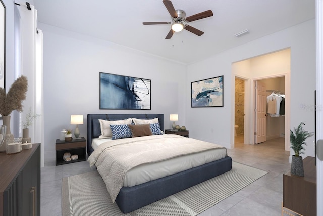 456 Marion Oaks Ln, Ocala, FL 34473 - bedroom with connected bathroom and a ceiling fan