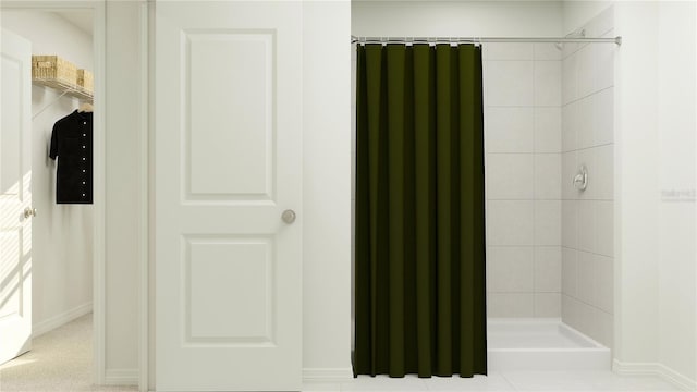 2220 Chris Dr, Winter Haven, FL 33884 - bathroom featuring radiator and tiled shower
