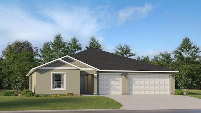 2125 Lasso Loop, Eagle Lake, FL 33839 - single story home featuring concrete driveway, a garage, a front lawn, and a shingled roof