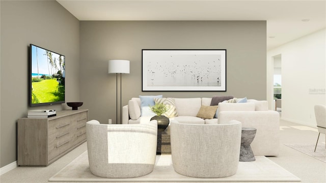 2125 Lasso Loop, Eagle Lake, FL 33839 - living area featuring light colored carpet and baseboards