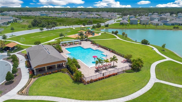 633 Greymount St, Davenport, FL 33837 - aerial view of residential area featuring a nearby body of water