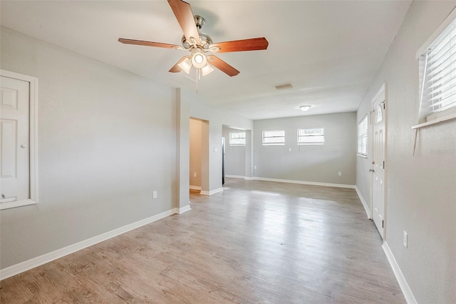 4559 W Gore Ave, Orlando, FL 32811 - spare room with a ceiling fan and light wood-type flooring