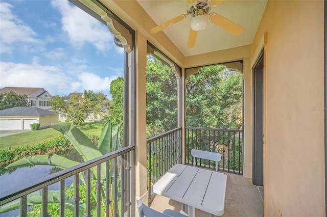506 Mirasol Cir Unit 202, Celebration, FL 34747 - balcony featuring ceiling fan