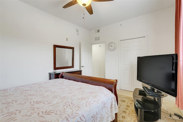 6336 Buford St Unit 209, Orlando, FL 32835 - bedroom with a closet and ceiling fan