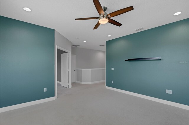 32004 Redtail Reserve Blvd, Sorrento, FL 32776 - carpeted empty room featuring a ceiling fan and recessed lighting