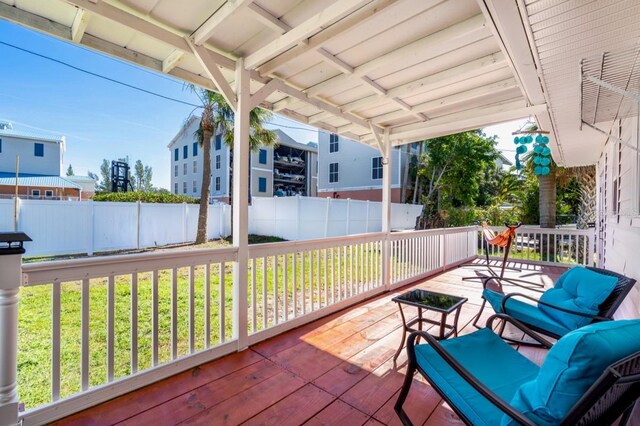 4311 123rd St W, Cortez, FL 34215 - view of wooden terrace
