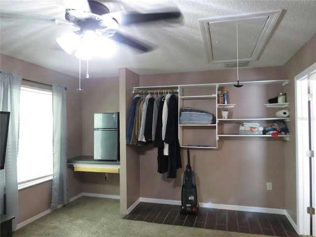 1420 Center St, Ocoee, FL 34761 - spacious closet featuring attic access and ceiling fan