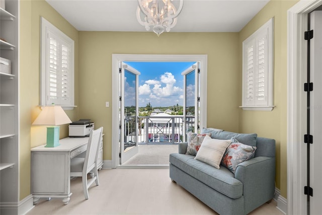 3309 Hill St, New Smyrna Beach, FL 32169 - office space featuring a chandelier and baseboards