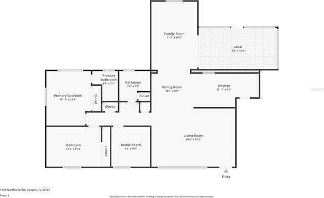 1148 Northcrest Dr, Apopka, FL 32703 - view of room layout