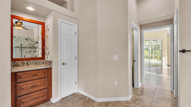 1455 Royal Forest Loop, Lakeland, FL 33811 - full bath featuring vanity, tile patterned flooring, and a shower