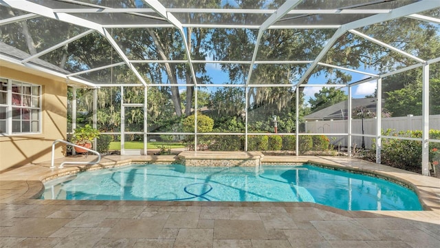 1455 Royal Forest Loop, Lakeland, FL 33811 - view of swimming pool with a patio area and glass enclosure