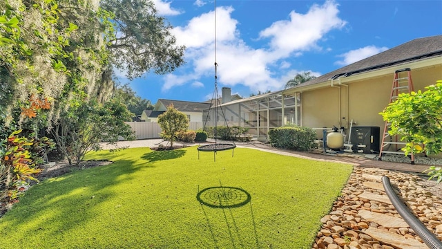1455 Royal Forest Loop, Lakeland, FL 33811 - view of yard with a lanai