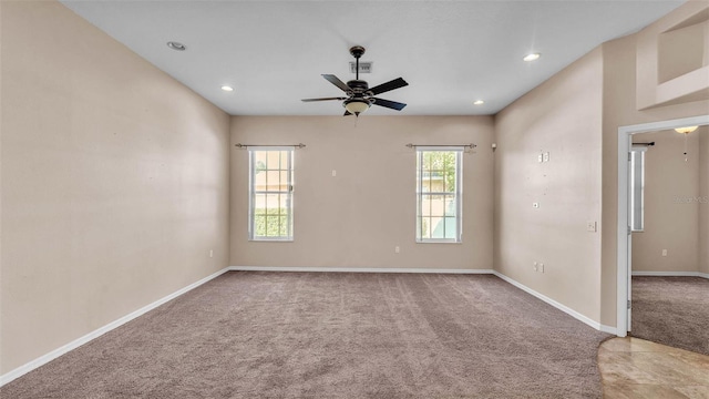 1455 Royal Forest Loop, Lakeland, FL 33811 - carpeted spare room featuring ceiling fan and recessed lighting