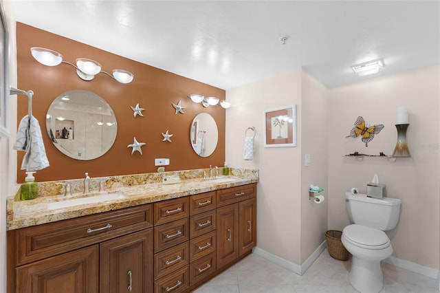 4 Oceans W Blvd Unit 502D, Daytona Beach Shores, FL 32118 - full bathroom featuring double vanity and tile patterned flooring