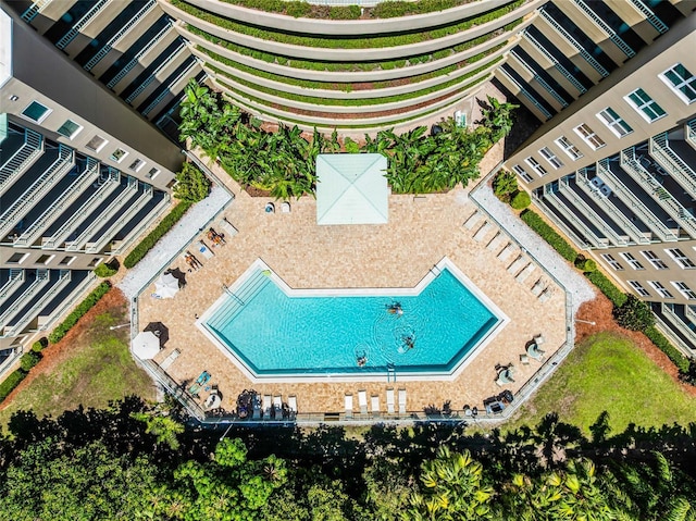 4 Oceans W Blvd Unit 502D, Daytona Beach Shores, FL 32118 - drone / aerial view of a pool area
