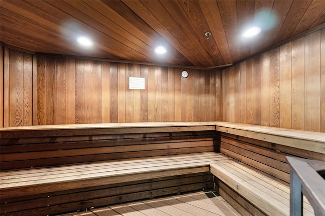 4 Oceans W Blvd Unit 502D, Daytona Beach Shores, FL 32118 - sauna featuring wood ceiling and recessed lighting