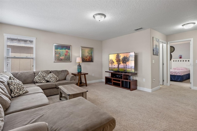 5172 Oakbourne Ave, Davenport, FL 33837 - living room with light colored carpet and a textured ceiling