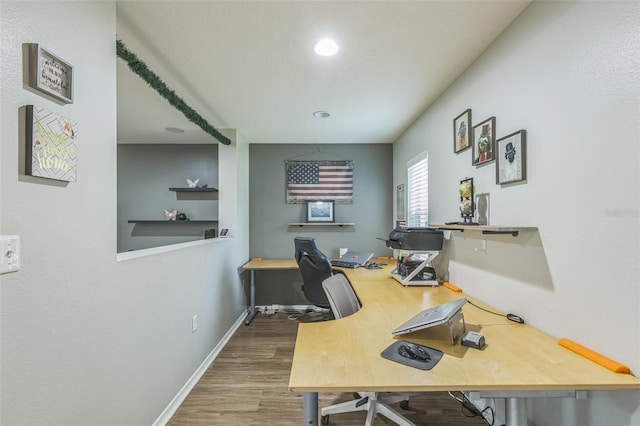 2032 Wavyleaf Ct, Apopka, FL 32712 - office space with wood finished floors and recessed lighting