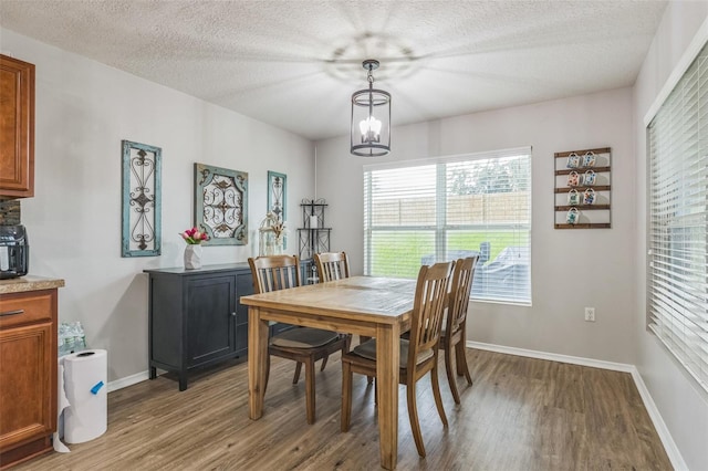 2032 Wavyleaf Ct, Apopka, FL 32712 - dining space with light wood finished floors, a textured ceiling, and a chandelier
