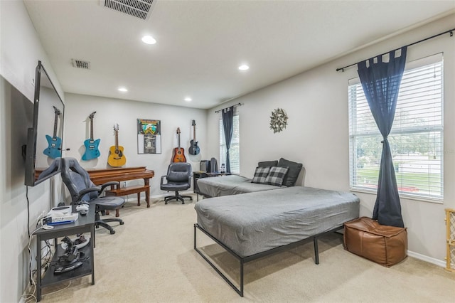 2032 Wavyleaf Ct, Apopka, FL 32712 - bedroom with carpet flooring, multiple windows, and recessed lighting