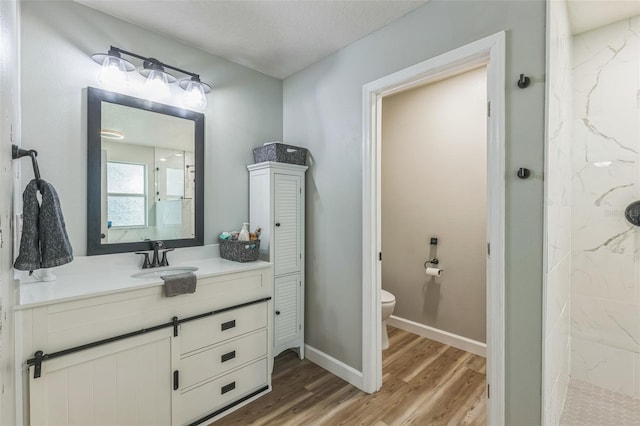 2032 Wavyleaf Ct, Apopka, FL 32712 - full bath with wood finished floors, vanity, and a marble finish shower