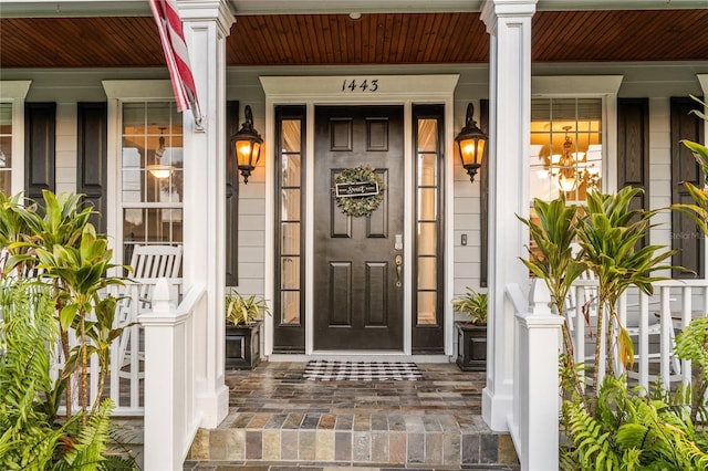 1443 Stone Trl, Enterprise, FL 32725 - entrance to property with a porch