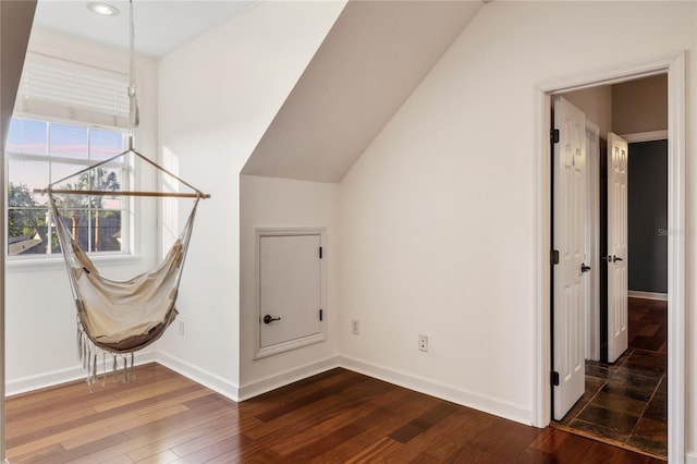 1443 Stone Trl, Enterprise, FL 32725 - bonus room with dark wood finished floors, recessed lighting, and lofted ceiling