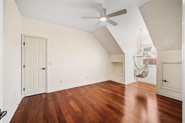 1443 Stone Trl, Enterprise, FL 32725 - bonus room with a ceiling fan, hardwood / wood-style flooring, and vaulted ceiling