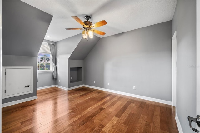 1443 Stone Trl, Enterprise, FL 32725 - additional living space featuring ceiling fan, lofted ceiling, and wood finished floors
