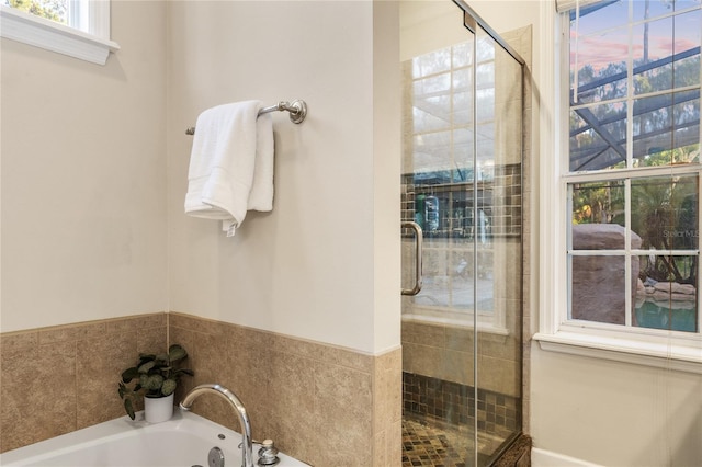 1443 Stone Trl, Enterprise, FL 32725 - full bath featuring a bath and a shower stall