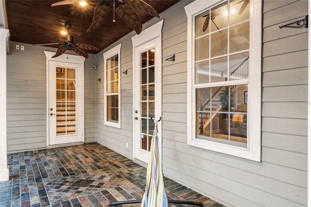 1443 Stone Trl, Enterprise, FL 32725 - view of exterior entry with a ceiling fan