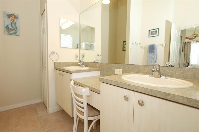 2362 Prairie Dunes, Clermont, FL 34711 - bathroom featuring double vanity and tile patterned floors