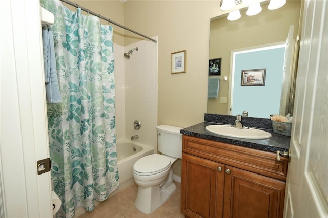 2362 Prairie Dunes, Clermont, FL 34711 - full bathroom with tile patterned floors, shower / bath combo, and vanity