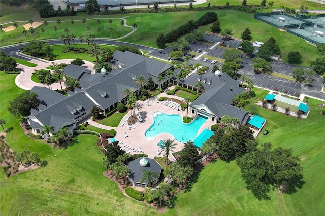 2362 Prairie Dunes, Clermont, FL 34711 - aerial view of property's location featuring a pool area