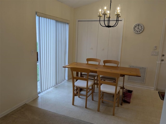 1027 Sheeler Hills Dr, Apopka, FL 32703 - dining space with a chandelier and light flooring