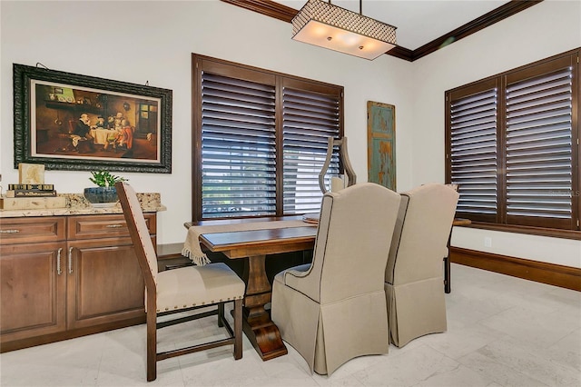 2388 Baronsmede Ct, Winter Garden, FL 34787 - dining space with crown molding and baseboards
