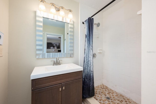 1300 Arlington Ln NE Unit 111, Palm Bay, FL 32905 - bathroom with vanity and a tile shower
