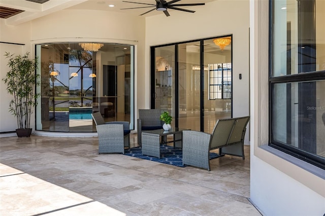 2873 Bellwind Cir, Rockledge, FL 32955 - view of patio with ceiling fan