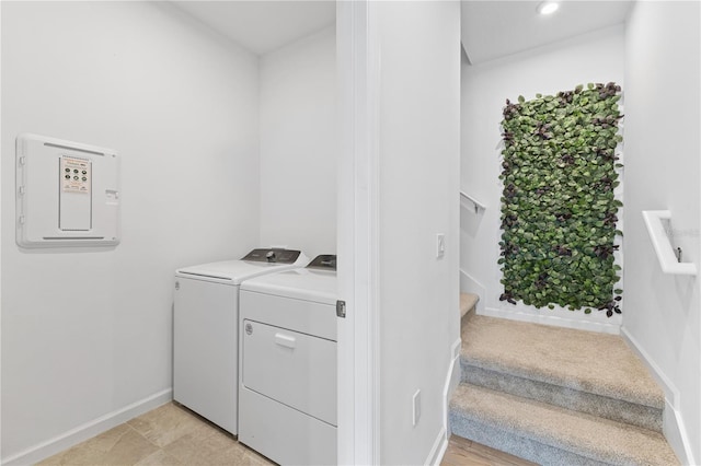 3279 Canna Lily Pl, Clermont, FL 34711 - laundry area with washing machine and dryer, electric panel, and recessed lighting