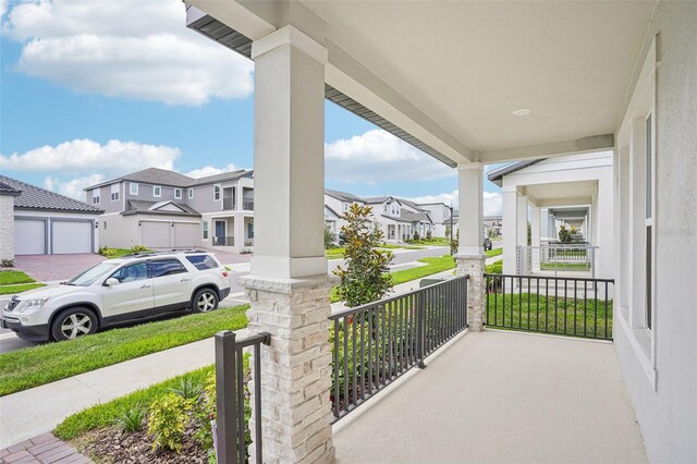 16526 Silver Brook Way, Winter Garden, FL 34787 - covered porch with a residential view