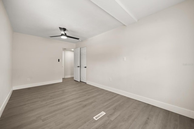 4714 Abaca St, Orlando, FL 32808 - spare room featuring a ceiling fan and wood finished floors
