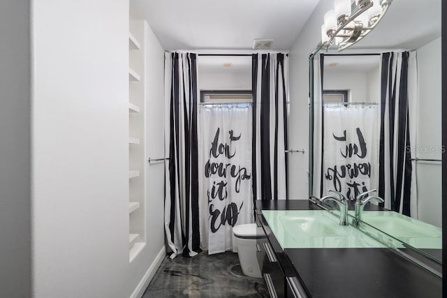 111 E Monument Ave Unit 801, Kissimmee, FL 34741 - bathroom with vanity and curtained shower
